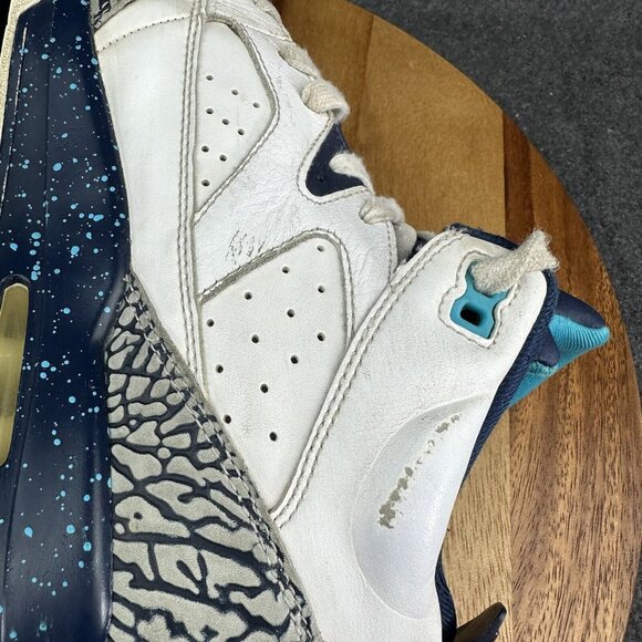 Nike Air Jordan Son Of Mars Low 'Hornets' Mens Size 8.5 White Midnight Navy - Picture 13 of 15